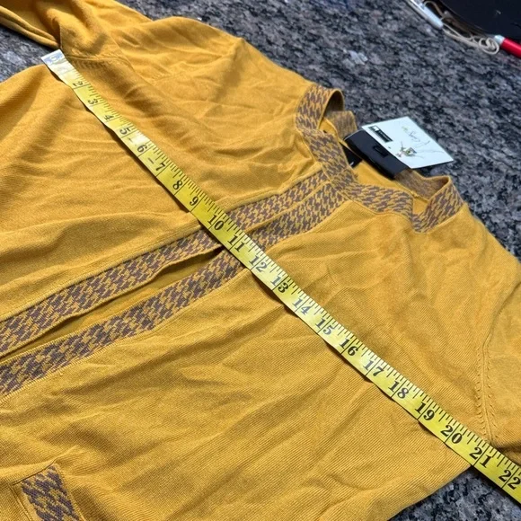 Antthony Mustard Knit cardigan with matching skirt NWT L - Picture 8 of 15